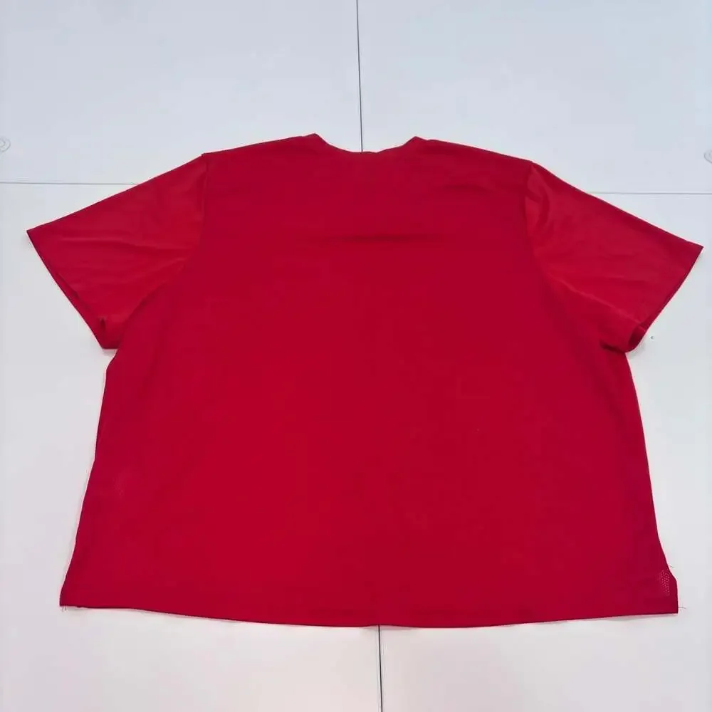 Nike Dri-Fit Red V-Neck Athletic T-Shirt